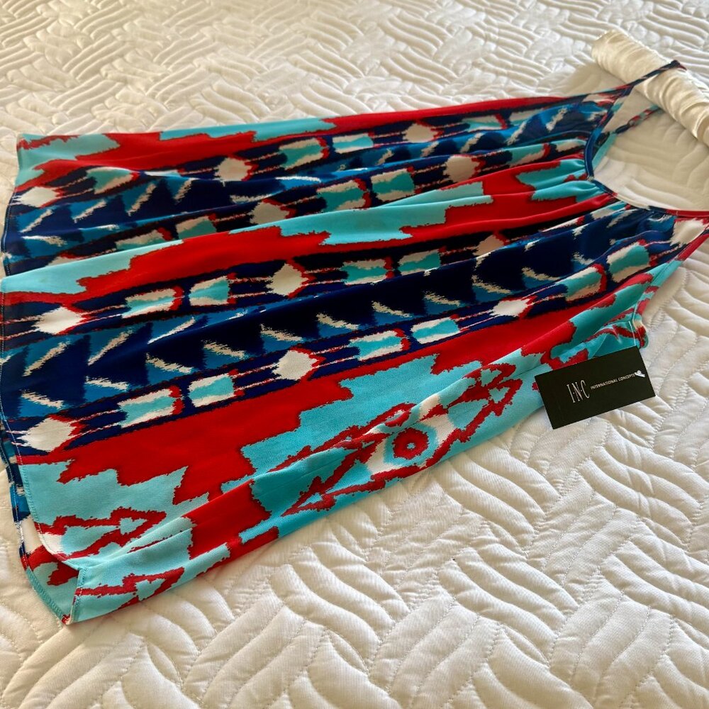 Spring/Summer Tank Bright Pattern Multi-Colored Print - Picture 3 of 11